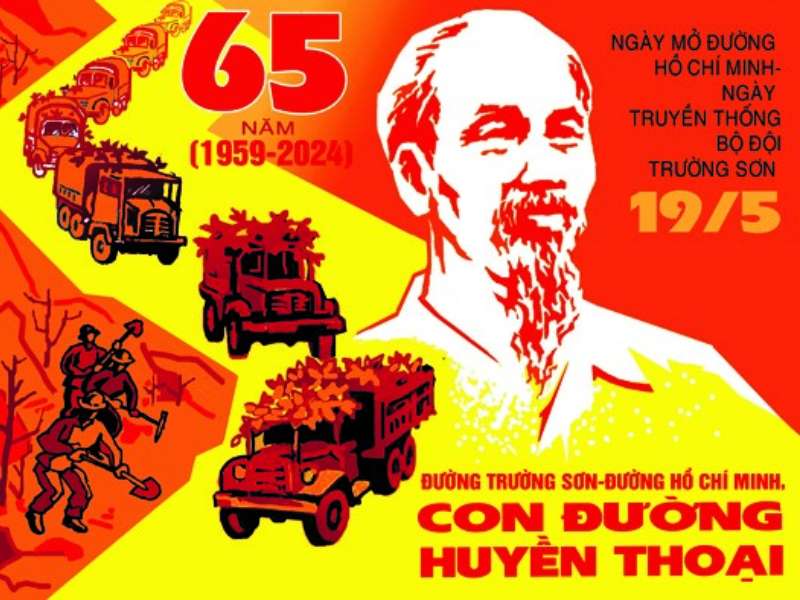 Kỷ niệm 65 năm Ngày mở đường Hồ Chí Minh - Ngày truyền thống Bộ đội Trường Sơn (19/5/1959 - 19/5/2024)