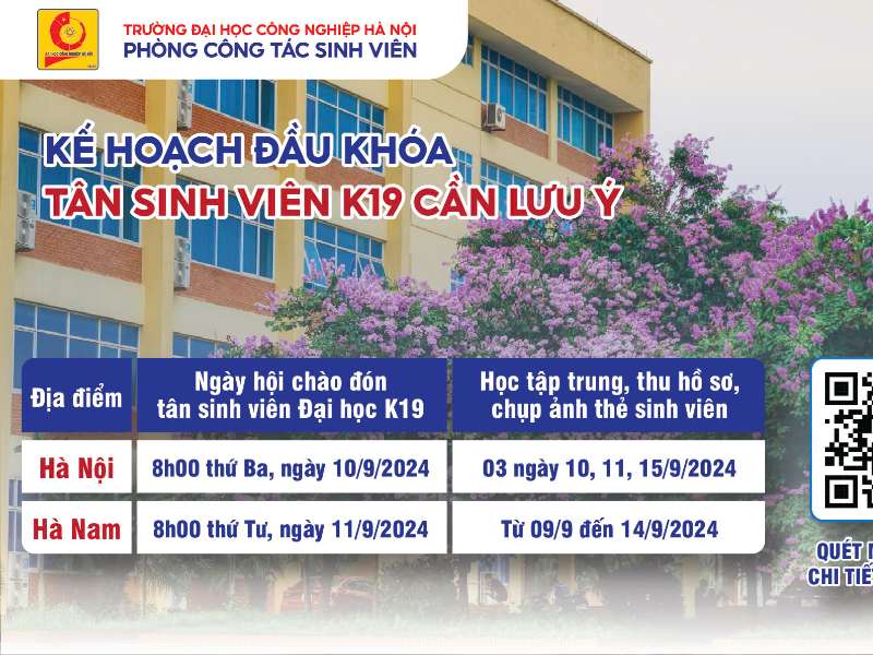 [TÂN SINH VIÊN CẦN LƯU Ý] KẾ HOẠCH HỌC TẬP ĐẦU KHÓA HỌC