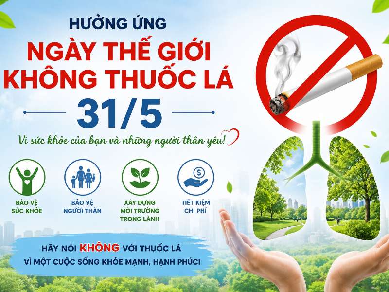Hưởng ứng Ngày Thế giới không thuốc lá 31/5 - Chung tay xây dựng môi trường giáo dục không khói thuốc